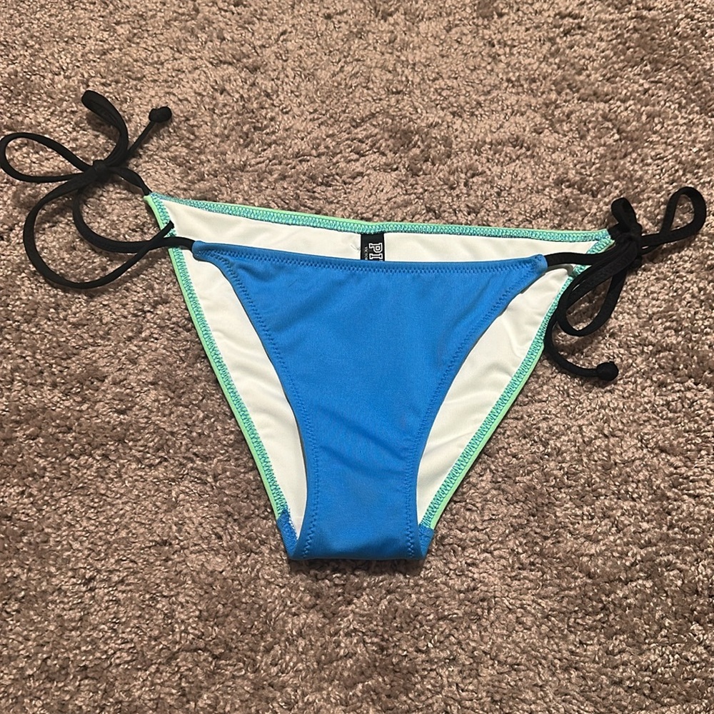 Victoria's Secret PINK neon bandeau bikini set small blue green - Picture 10 of 12